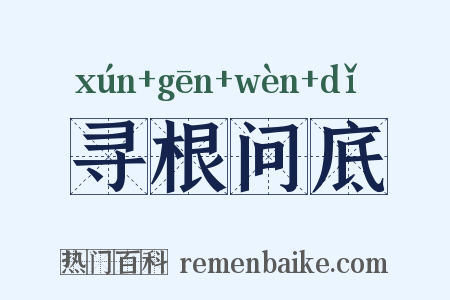 寻根问底是什么意思的图片